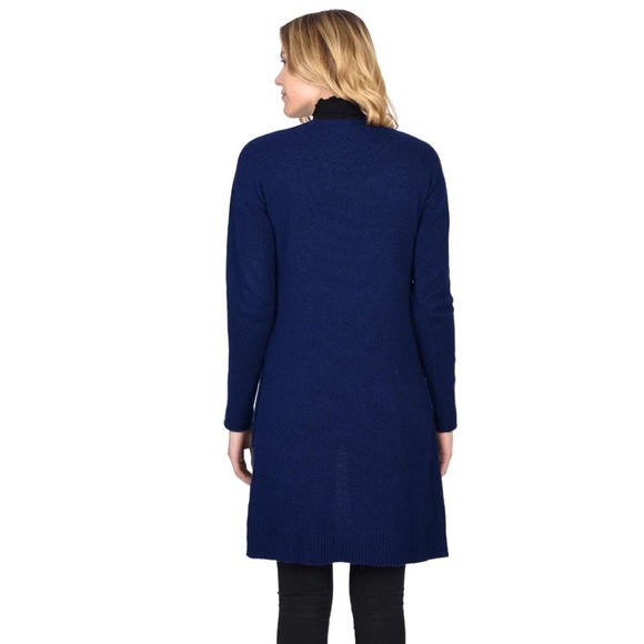 State Cashmere Open Front Long Cardigan with Pockets - Picture 3 of 12